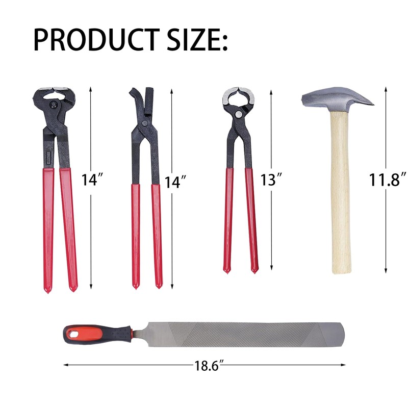 1112TEMP 11pcs Farrier Tools Farrier kit Horse shoeing Tools Farrier