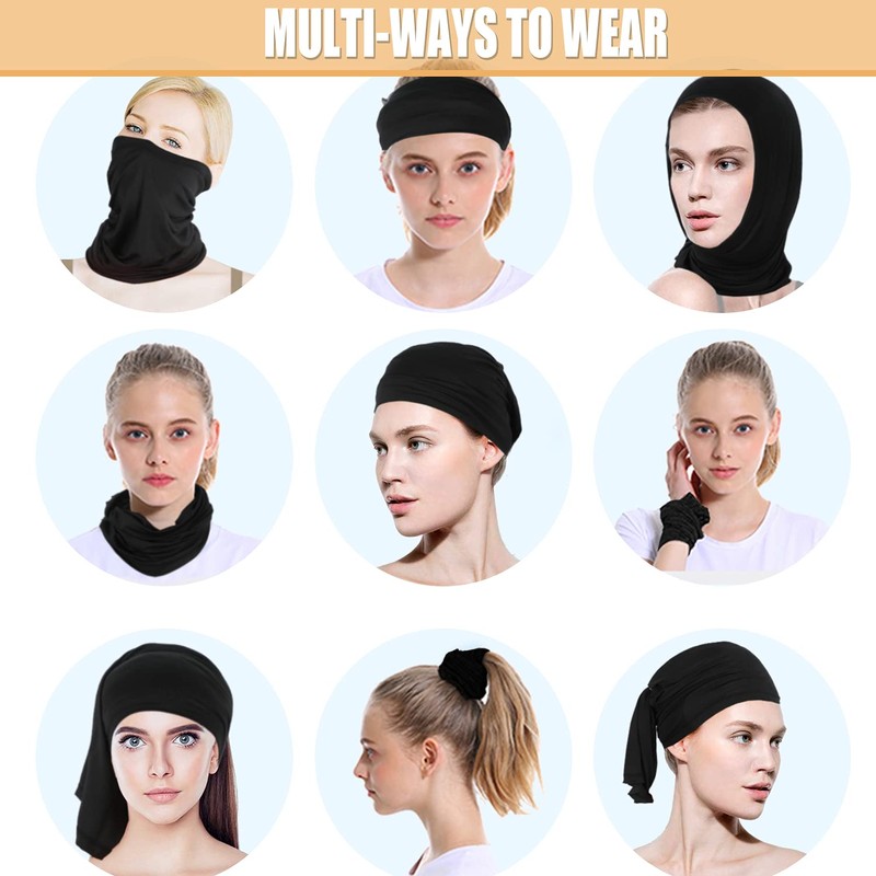 6 Pack Neck Gaiter Bandana Face Mask: Cooling Gator Mask