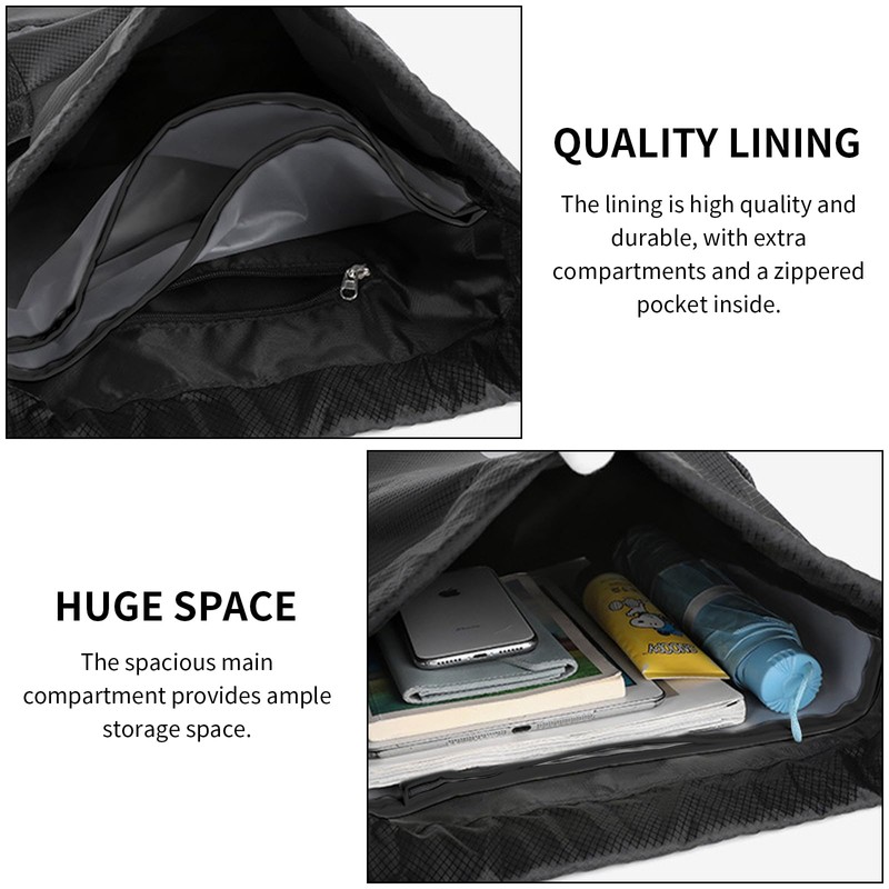 Suchoow Drawstring Backpack, Drawstring Gym Bag, Waterproof Sports Gym Bag,