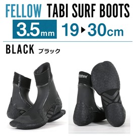 FELLOW Surf Boots 3.5mm Insulated Waterproof Surf Shoes Split-Toe Type Japan Standard Mens Womens Kids Surfing SUP All-Season Boots Wetsuit Black 27cm