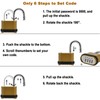 4 Pack Combination Lock | 4-Digit Heavy Duty Combo Lock