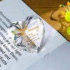 25th Silver Wedding Anniversary Romantic Gifts for Couple, Heart Crystal