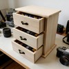 Nudaoz 2-Pack Unfinished Solid Pine Wood Box with 3 Mini