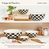 MACKENZIE-CHILDS Enamel Everyday Bowl, Serving Bowl for Entertaining, Large, Black-and-White