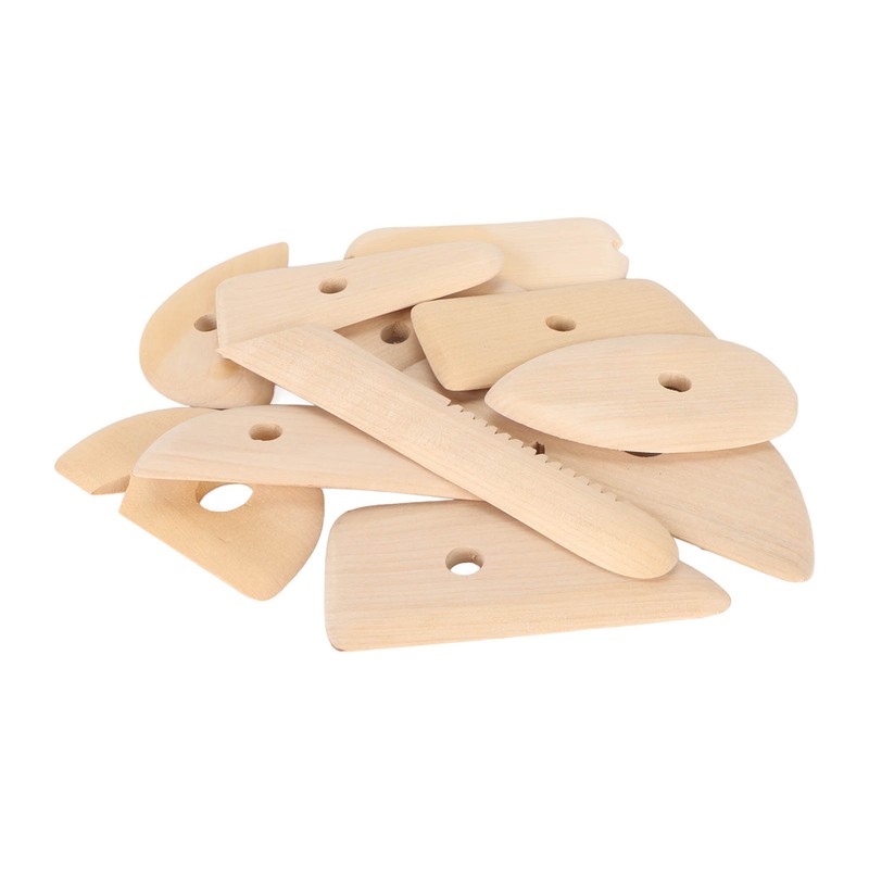 11pcs Pottery Trimming Tool Professional Wood Pottery Foot Shaper Tool