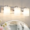 SOLFART Modern Brushed Nickel 3 Light Vanity Sconces for Bathroom,