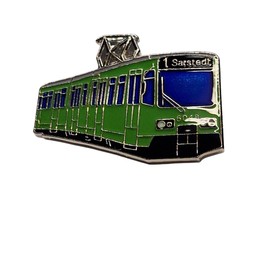 Pin für Stadtbahn-Wagen Hannover, TW-6000, Üstra, Anstecker Anstecknadel Eisenbahn Zug Lokomotive Bahn Straßen-Bahn U-Bahn Schiene Dampf-Lok E-Lok Strab Metro Train Railroad Subway Underground