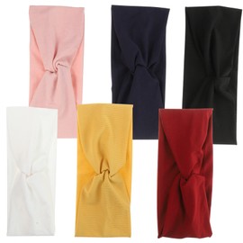 OHPHCALL Womens Ear Warmer Headband Knotted Fabric Sports Headband for Gym Exercise