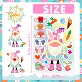 Easter Stickers for Kids - 32 Sheets DIY Make Your Own Easter Egg Bunny Stickers, Perfect Easter Basket Stuffers for Kids, Boys, Girls, Great for Easter Decor, Party Favors, Rewards, School Activities