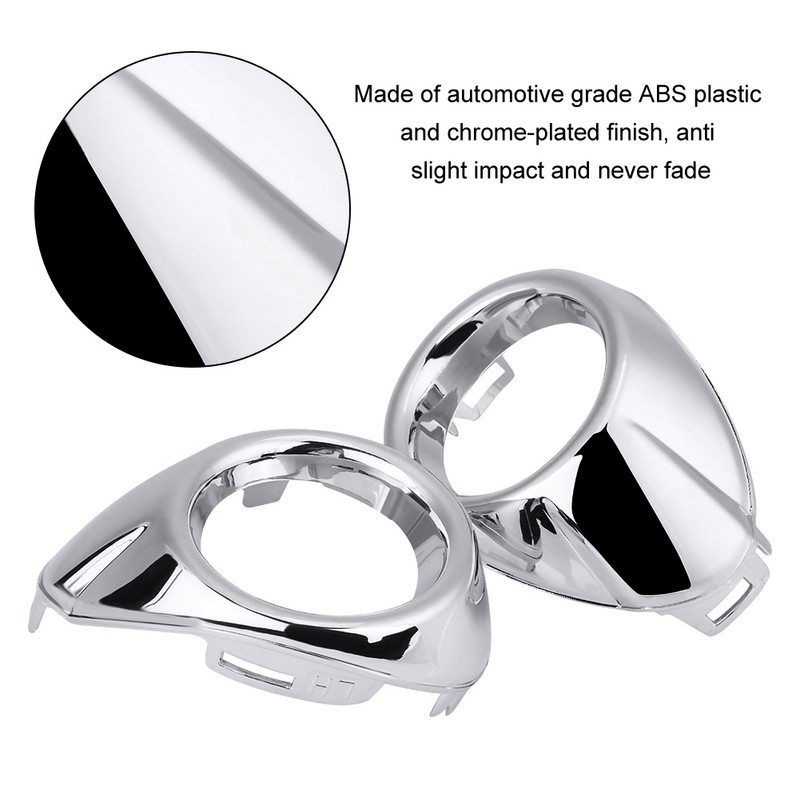 Pair of Front Bumper Fog Light Fog Lamp Bezel Cover