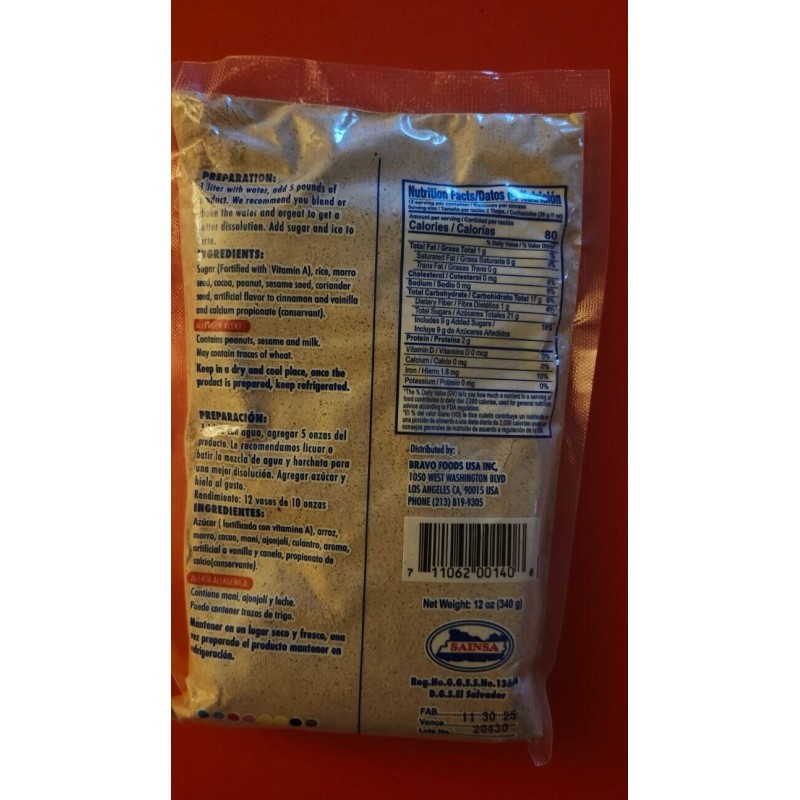 PERLA 2 PACK PERLA HORCHATA AND BARLEY FLOUR WITH MILK/HORCHATA