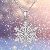 Snowflake Necklace for Women Sterling Silver Winter Snowflake Pendant Necklace