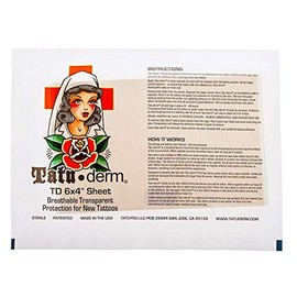 Tatu-Derm Tattoo After Care Sheet - 6" X 4" (5 Pieces)
