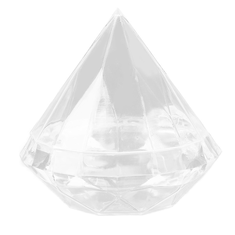 Candies Box Diamond Shaped Clear Jar Transparent Plastic Candy Storage