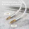 keephifi KBEAR Glint IEM Cable 2Pin, Gold-Plated 4.4MM Plug Braided