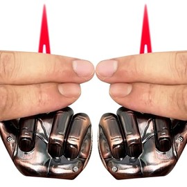 YOUYOUGU 2 Pack Brown Windproof Torch Lighter,Cool Lighters Adjustable Jet Flame,Butane Refillable,Birthday, Outdoor,Barbecue (No Methane Gas)