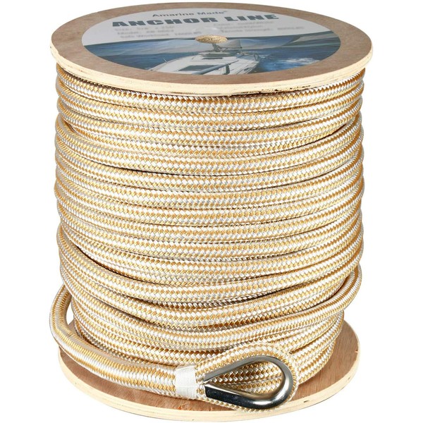 Amarine Made Heavy Duty Double Braid Nylon Anchor Line with