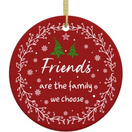 Good Friend Christmas Ornaments Friends Bestie Ornaments 3" Friendship Xmas Tree Ornaments Decorations Gifts for Women Men Friends