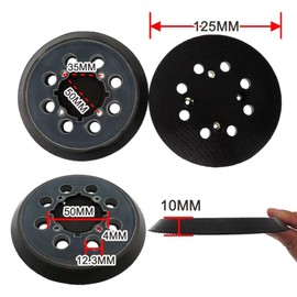 Sanding Disc 125 mm Velcro Backing Pad for DeWalt, Sanding Plate 125 mm with Velcro for DeWalt DWE6423 6423K DWE6421 6421K DCW210B (8-Hole 4-Eye, Gear)