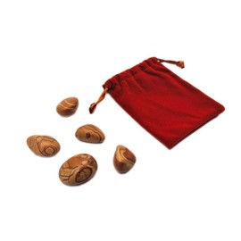 Pandiui23 5 Natural Mader Grain Stone - 5 Polished Crystals with Energy Properties (Wood Grain Stone, 5 PCS)