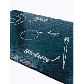 Zanabaq Board – Shisha Head Board – Spanish Slate Plate – 30 cm x 20 cm x 1 cm – Markings Design