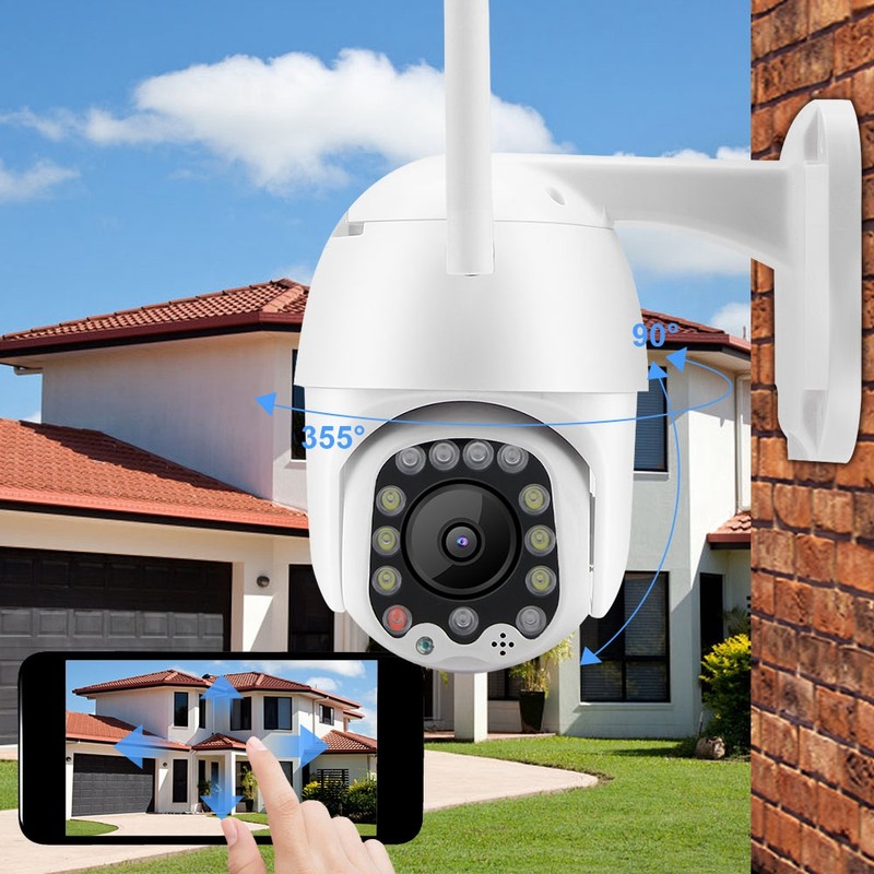 2.5in 1080P 13LED WiFi PTZ Dome Security Camera Outdoor IP65
