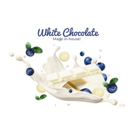 Gourmet White Chocolate Covered Blueberries by It's Delish - 2 lbs Bulk Bag | Bulk Chocolate Coated Dried Fruit Berries for Parties Snacking & Dessert | Kosher Dairy