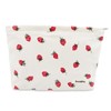 Long Keeper Cute Corduroy Cosmetic Bag Strawberry Printing Small Travel