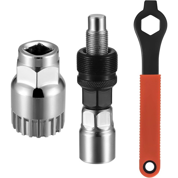 Fahrrad Kurbelabzieher Abzieher Werkzeug Set, Profi Fahrrad Tretlagerentferner mit Schraubenschlüssel,