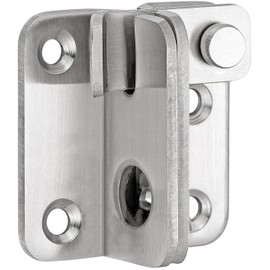 Litensh Door Bolt Lockable Stainless Steel Deadbolt Lock with Padlock Hole Door Lock Door Lock Furniture Lock for Wooden Gates Garden Cupboard Right Open (Silver, S: 40 x 45)