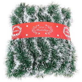 ATNKE 52Feet/16M Christmas Garland Decorations,Non-Lit Soft Green Holiday Decor for Outdoor or Indoor Use Home Garden Artificial Greenery or Wedding Party,Stairs,fireplaces Decoration/SnowflakeGreen#3