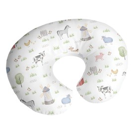 Funda De Almohada De Lactancia Con Diseño De Animales De Gra