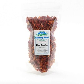 Harmony House Foods Dried Tomato, Diced (2 oz, ZIP Pouch) for Cooking, Camping, Emergency Supply, and More