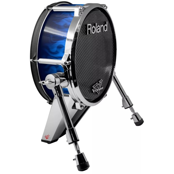 WraptorSkinz Wrap for Roland vDrum Shell KD140 Fire Blue