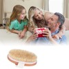 Dry Brush for Lymphatic Drainage Exfoliating Shower Bath Natural Wood