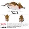 Cuoyuqie 5pcs Lifelike Rat Lure Mouse Sinking Fishing Lure Bass