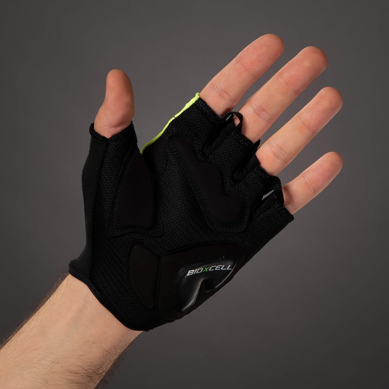 Chiba BioXCell Air Cycling Gloves Short Yellow/Black 2025: Size: L