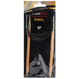 Knit Pro 120 cm x 7 mm Basix Fixed Circular Needles, Birch