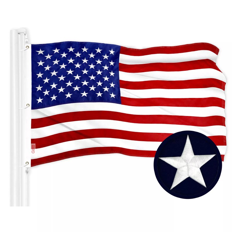 G128 Combo: American Flag & Christian Flag 6x10 Ft Both