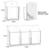 CroBlissful 8 Pack Remote Control Holder 2 Pcs Three Compartments