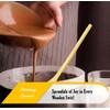 Premium 5-Piece Wooden Spoon Set. Kitchen Essentials - Oval Wood