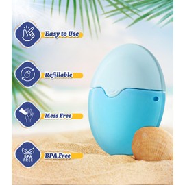 Sunscreen Applicator for Kids, Adults & Families - BPA Free & Refillable, Travel & Ourdoor Sunblock Buddy Brush Set with Protective Caps, Sun Lotion Applicator Sun Cream Brush