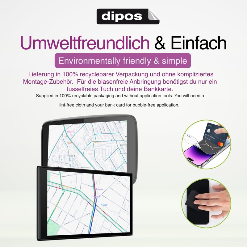 dipos I 2 x Clear Screen Protectors for Garmin inReach