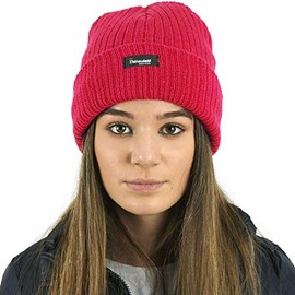 Flagstaff Ladies Thinsulate Rib Beanie Hat Raspberry