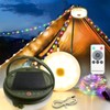 QSPORTPEAK Camping Fairy Lights Rollable with Remote Control, Solar &
