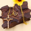Oneress Trendy Faith Cross Necklace - Gold Heart Shape Pendant