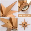 Flush Mount Ceiling Light Fixture with Pull Chain, Brass Star