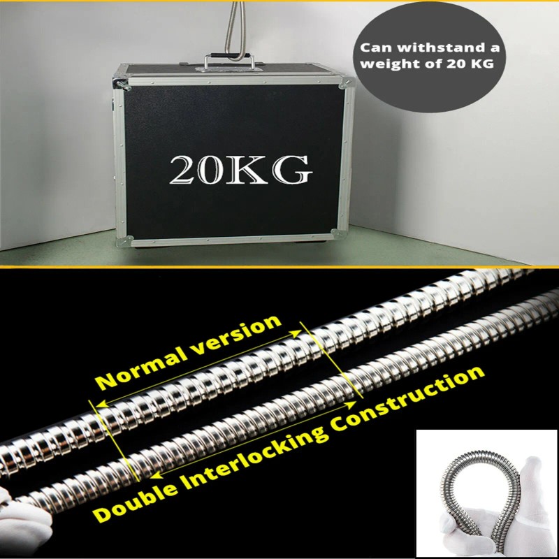 A ADENK 60 Inch Brushed Nickel Flexible Stainless Steel Flexible