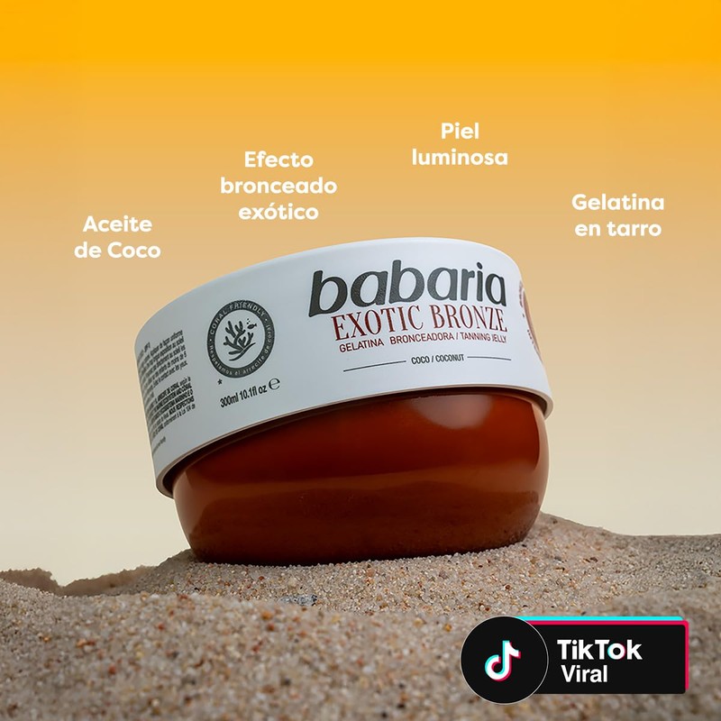 Babaria unisex exotic bronze coconut oil tanning jelly, SPF 0,