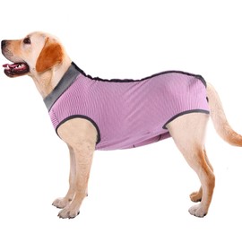 Dotoner Dog Surgery Recovery Suit Spay Suit for Female Dog Onesie Surgical Shirt Male Bodysuit E-Collar Alternative Anti Licking Dog Vest for Small Large Dogs(XXL,Pink)